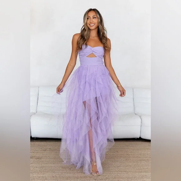 NWT hello molly in her fairytale tulle strapless maxi dress - Picture 2 of 10